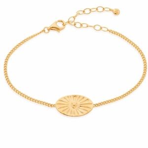 MONICA VINADER 14K GOLD TALISMAN HEART BRACELET